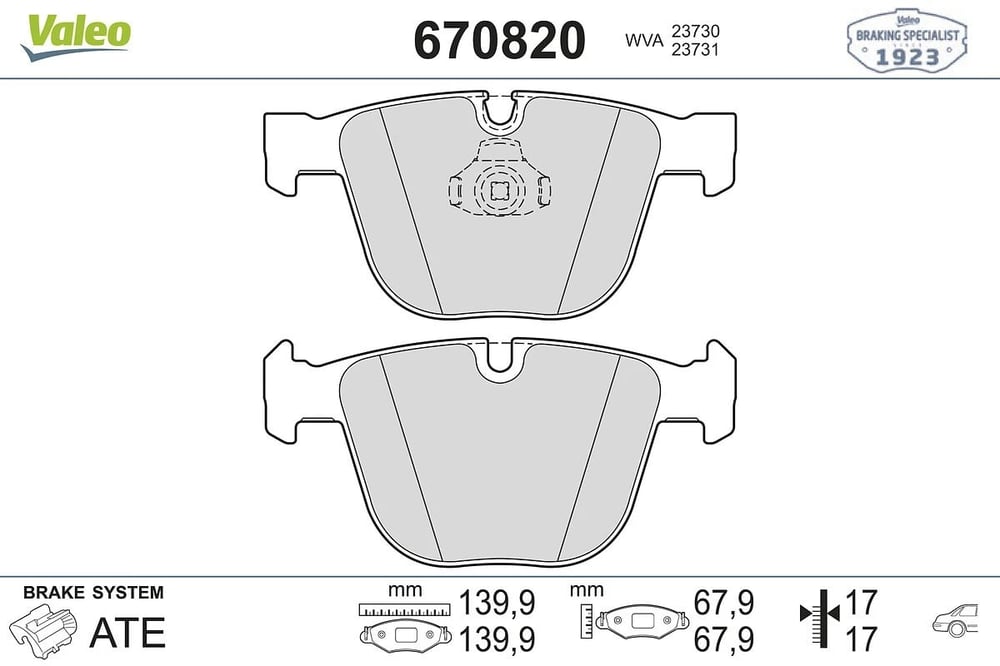 VALEO 670820 Fren Balatası 0301476 uygun fiyat hızlı kargo