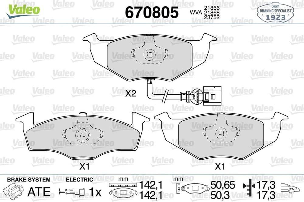 VALEO 670805 Fren Balatası 6Q0698151B uygun fiyat hızlı kargo