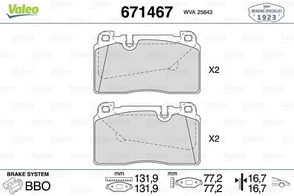 VALEO 671467 Fren Balatası 8R0698151C uygun fiyat hızlı kargo