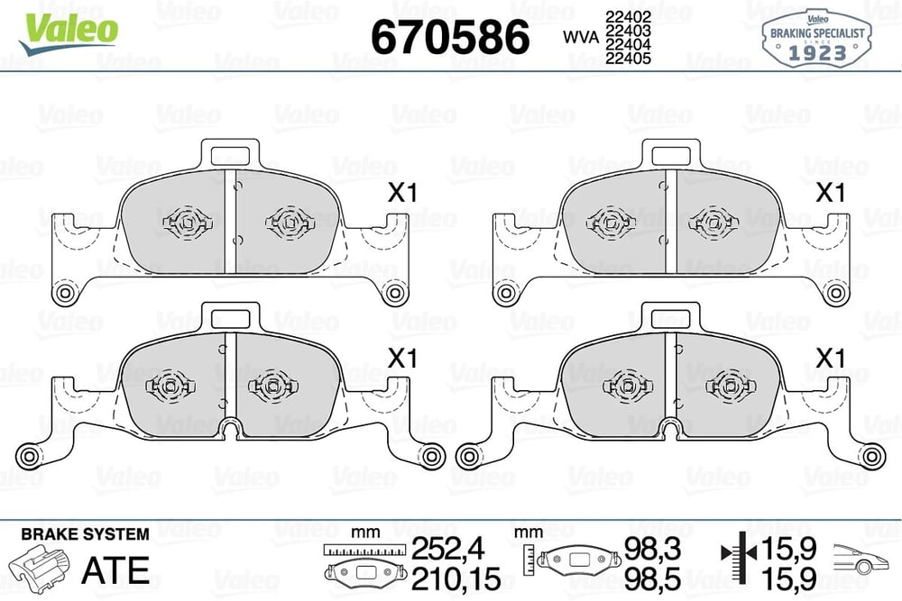 VALEO 670586 Fren Balatası 8W0698151L uygun fiyat hızlı kargo