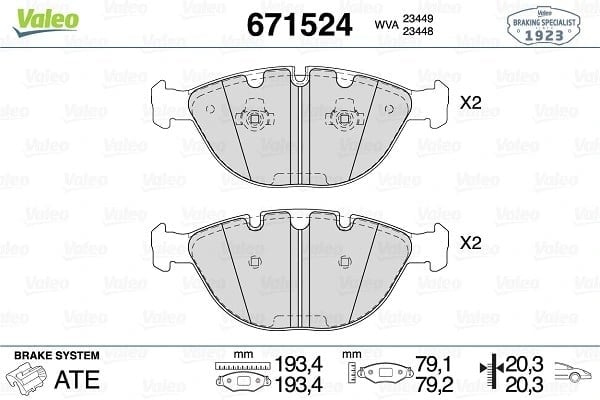 VALEO 671524 Fren Balatası 2180420 uygun fiyat hızlı kargo