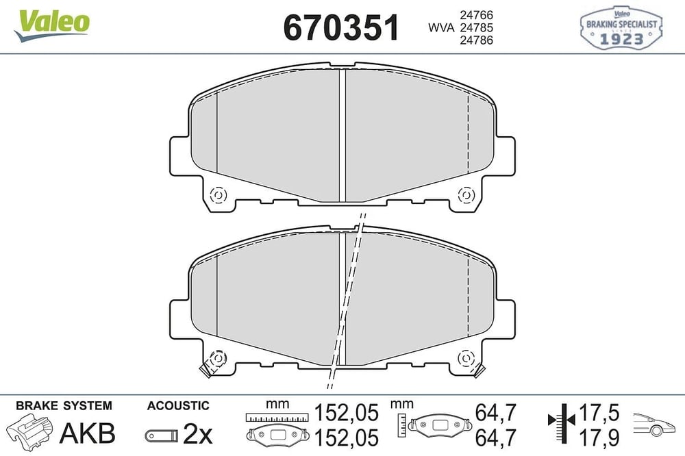 VALEO 670351 Fren Balatası 45022TL0G50 uygun fiyat hızlı kargo
