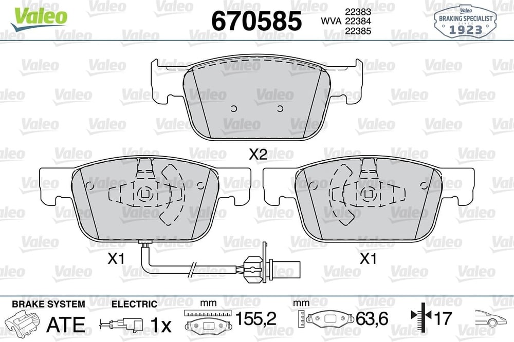 VALEO 670585 Fren Balatası 8W0698151K uygun fiyat hızlı kargo