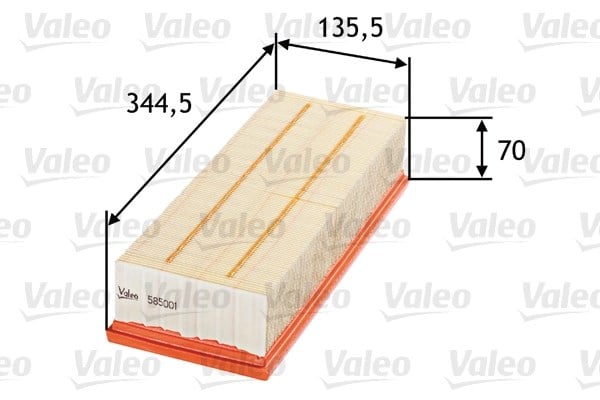VALEO 585001 Hava Filtresi 1K0129620D uygun fiyat hızlı kargo