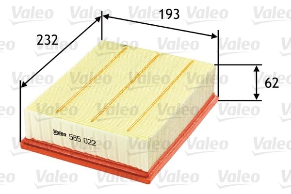 VALEO 585022 Hava Filtresi 281133K010 uygun fiyat hızlı kargo