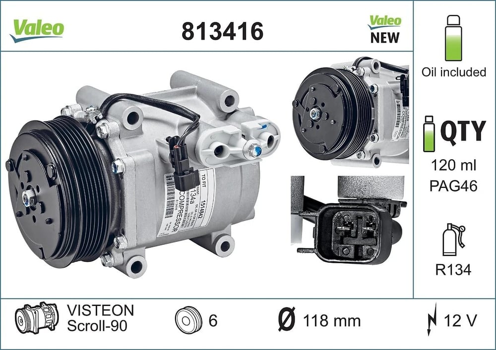 VALEO 813416 Klima Kompresörü 1514842 uygun fiyat hızlı kargo