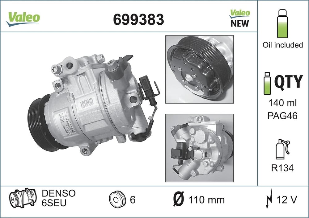 VALEO 699383 Klima Kompresörü 6Q0820803D uygun fiyat hızlı kargo
