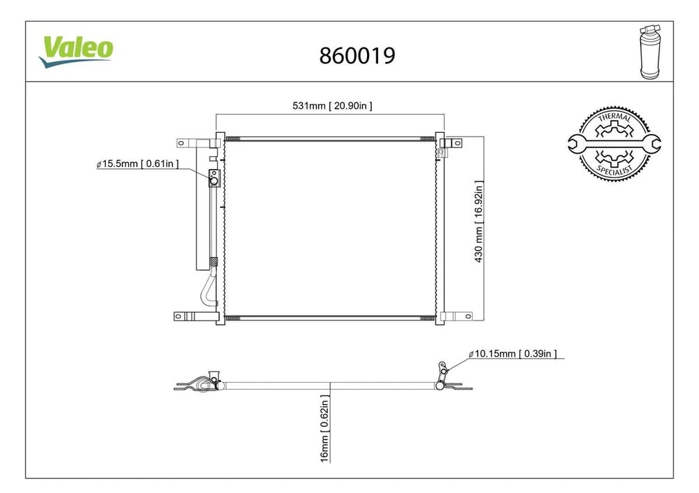 VALEO 860019 Klima Radyatörü 94838818 uygun fiyat hızlı kargo