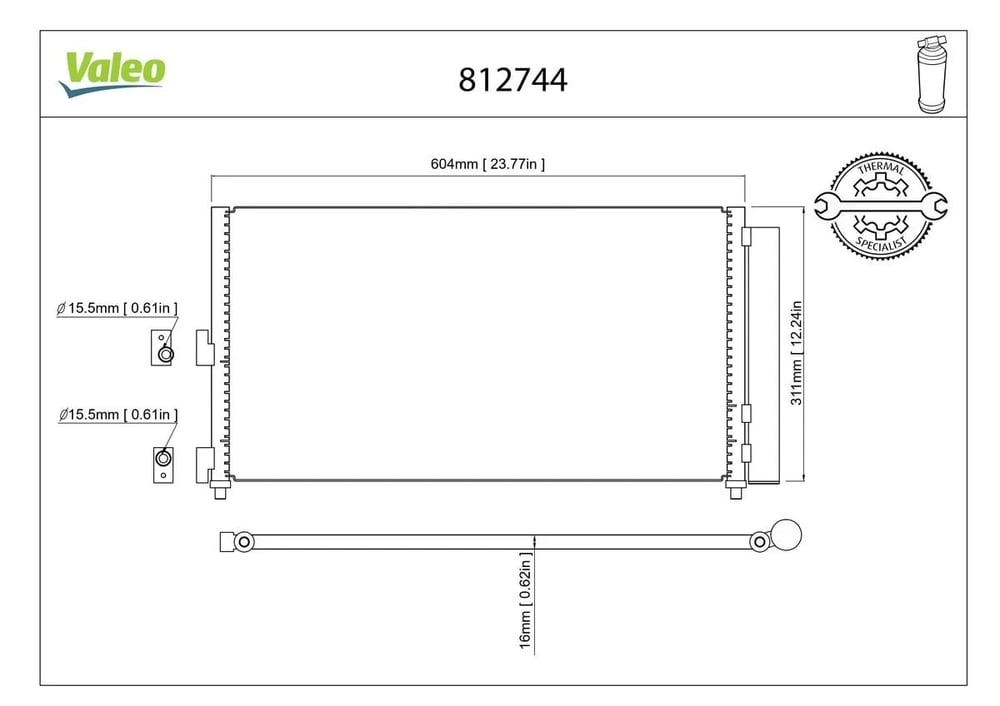 VALEO 812744 Klima Radyatörü 46820833 uygun fiyat hızlı kargo