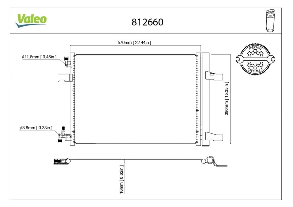 VALEO 812660 Klima Radyatörü 13267648 uygun fiyat hızlı kargo