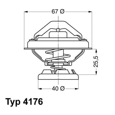 WAHLER BORGWARNER 4176 85D Termostat 0042030975 uygun fiyat hızlı kargo