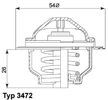 WAHLER BORGWARNER 3472 87D Termostat 03G121113 uygun fiyat hızlı kargo