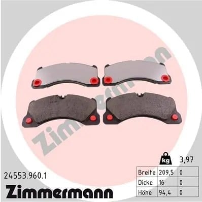 ZIMMERMANN 24553 960 1 Fren Balatası 7P0698151B uygun fiyat hızlı kargo