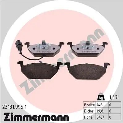 ZIMMERMANN 23131 995 1 Fren Balatası 1J0698151G uygun fiyat hızlı kargo