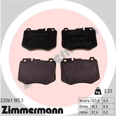 ZIMMERMANN 22061 185 1 Fren Balatası 0004206700 uygun fiyat hızlı kargo