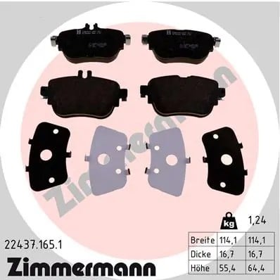ZIMMERMANN 22437 165 1 Fren Balatası 0004206000 uygun fiyat hızlı kargo