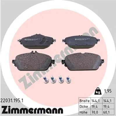 ZIMMERMANN 22031 195 1 Fren Balatası 0004203002 uygun fiyat hızlı kargo