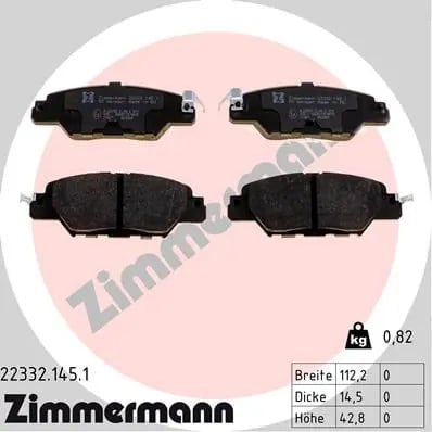 ZIMMERMANN 22332 145 1 Fren Balatası KAY0 26 48Z uygun fiyat hızlı kargo