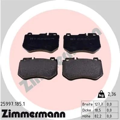 ZIMMERMANN 25997 185 1 Fren Balatası 0004209503 uygun fiyat hızlı kargo