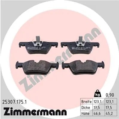 ZIMMERMANN 25307 175 1 Fren Balatası 34206799809 uygun fiyat hızlı kargo
