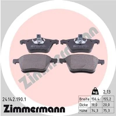 ZIMMERMANN 24142 190 1 Fren Balatası 1405511 uygun fiyat hızlı kargo