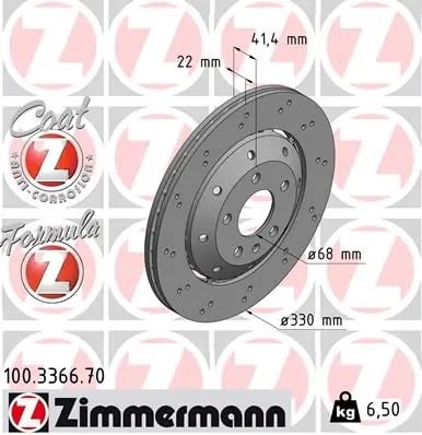 ZIMMERMANN 100 3366 70 Fren Diski 8T0615601 uygun fiyat hızlı kargo