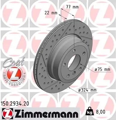 ZIMMERMANN 150 2934 20 Fren Diski 34216795754 uygun fiyat hızlı kargo