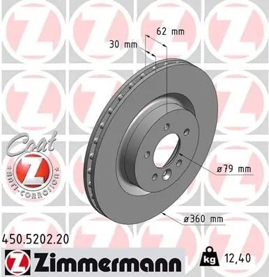 ZIMMERMANN 450520220 Fren Diski LR019988 uygun fiyat hızlı kargo