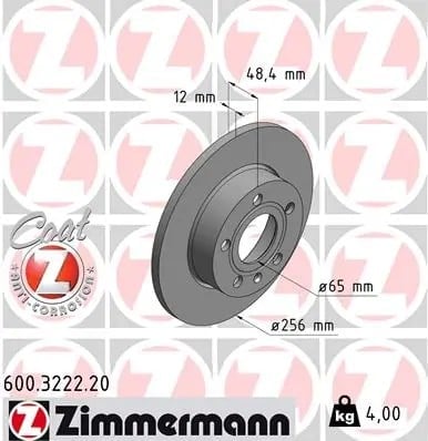 ZIMMERMANN 600 3222 20 Fren Diski 1K0615601L uygun fiyat hızlı kargo