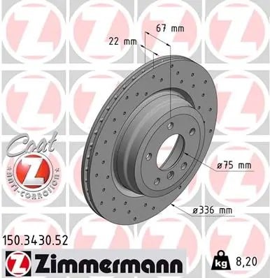 ZIMMERMANN 150 3430 52 Fren Diski 34216764655 uygun fiyat hızlı kargo