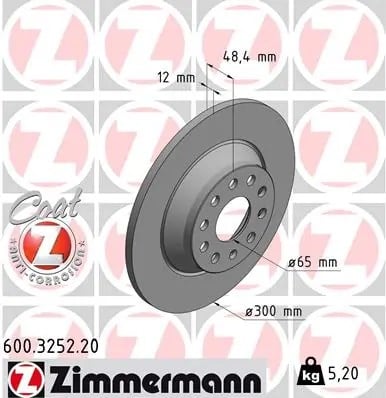 ZIMMERMANN 600325220 Fren Diski 3Q0615601 uygun fiyat hızlı kargo