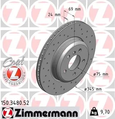 ZIMMERMANN 150 3480 52 Fren Diski 34206894381 uygun fiyat hızlı kargo