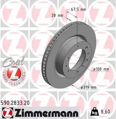 ZIMMERMANN 590 2833 20 Fren Diski 43512 0K090 uygun fiyat hızlı kargo
