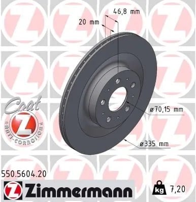 ZIMMERMANN 550 5604 20 Fren Diski 1188631 00 A uygun fiyat hızlı kargo