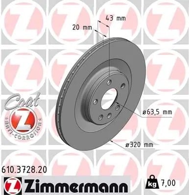 ZIMMERMANN 610 3728 20 Fren Diski 31400778 uygun fiyat hızlı kargo