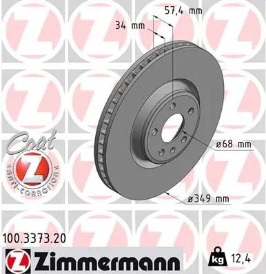 ZIMMERMANN 100 3373 20 Fren Diski 4M0615301P uygun fiyat hızlı kargo