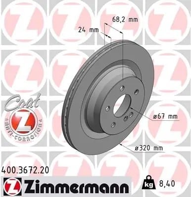 ZIMMERMANN 400 3672 20 Fren Diski 0004231112 uygun fiyat hızlı kargo