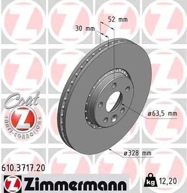 ZIMMERMANN 610 3717 20 Fren Diski 31277342 uygun fiyat hızlı kargo