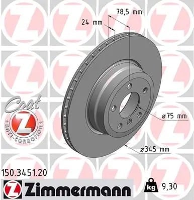 ZIMMERMANN 150 3451 20 Fren Diski 34216771971 uygun fiyat hızlı kargo