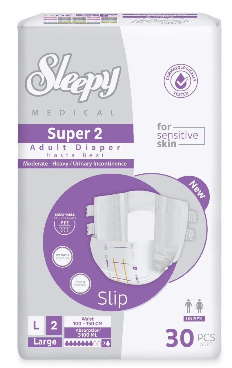 Sleepy Hasta Bezi Süper 2 Külot 30'lu L