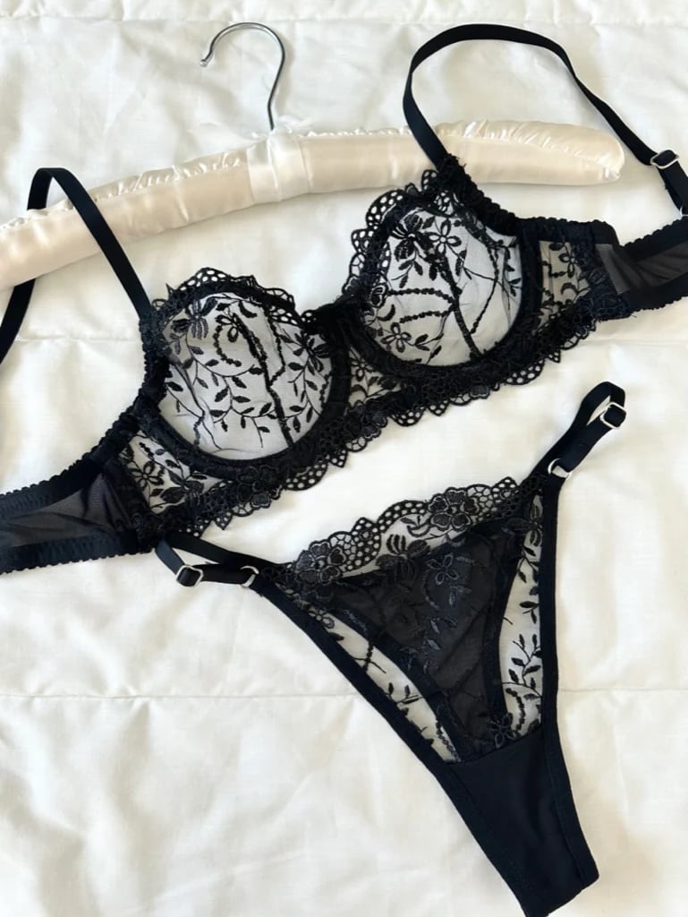 Marte Siyah Bralet Takım