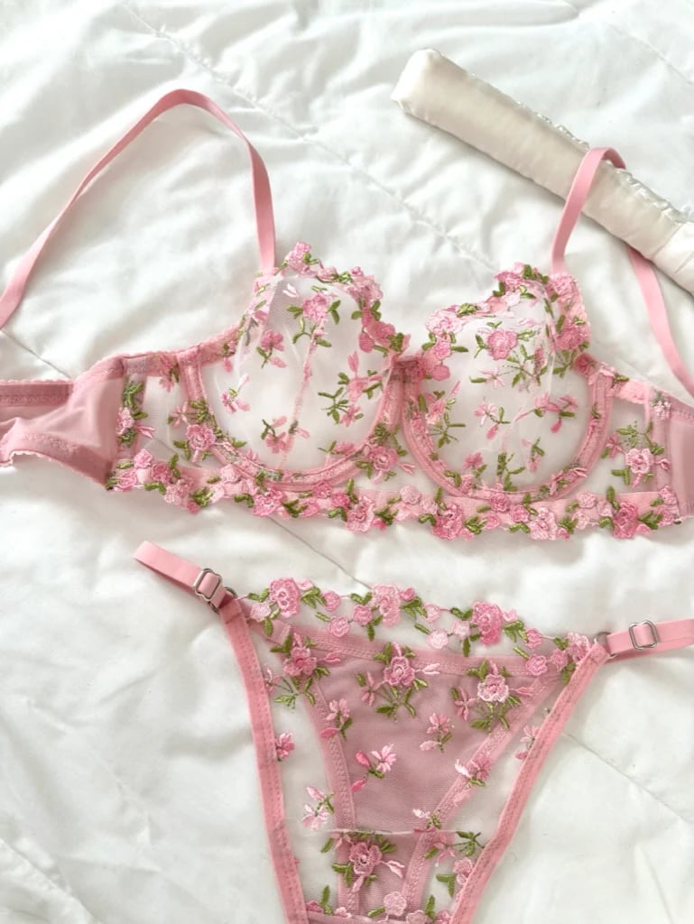 Robin Pembe Bralet Takımı