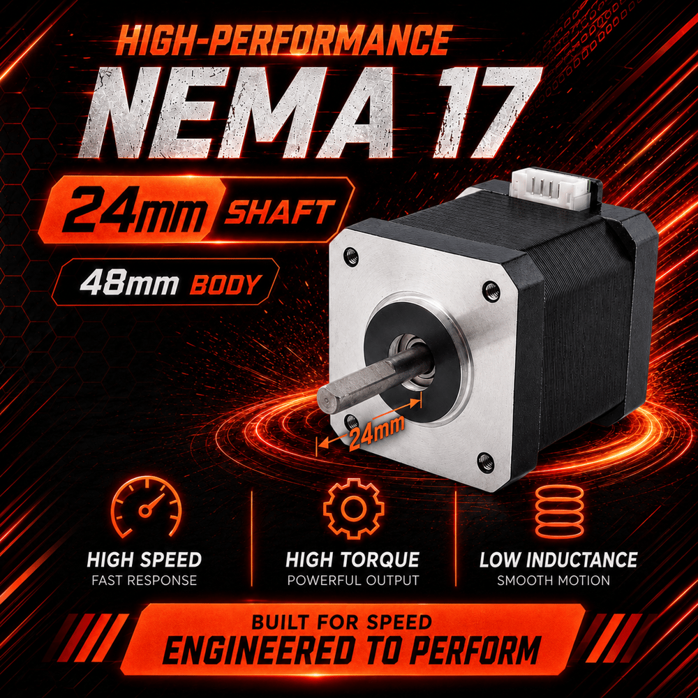 Nema 17 48mm-2.5A-24mm Şaft