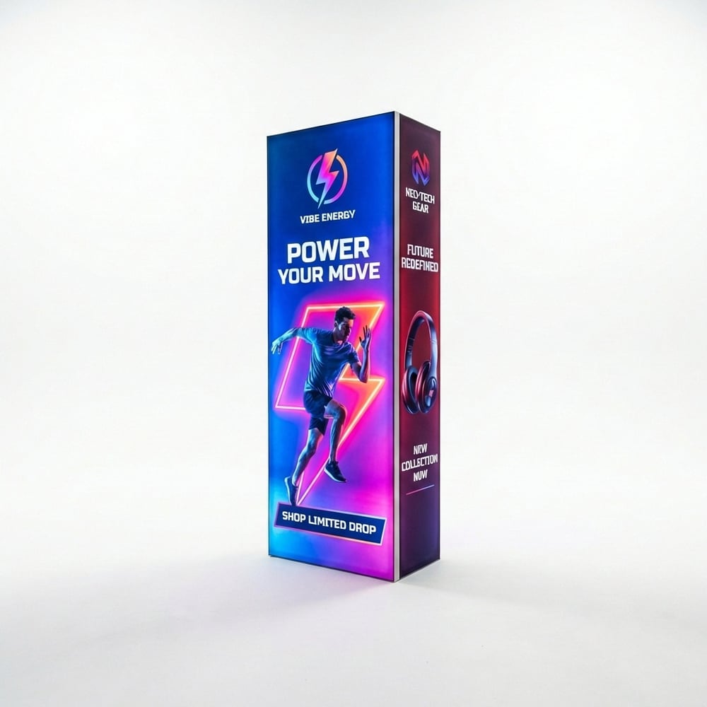 T3 Modüler Lightbox 100×250 cm - Modüler Panel Bağlantı Sistemi | hazır fuar standı