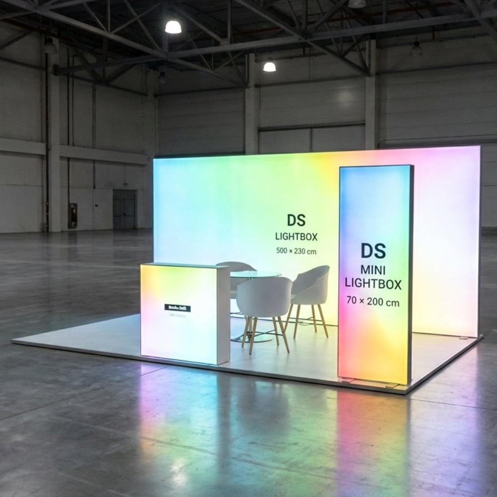 15 m² (500×300 cm)  DS Modüler Lightbox Etkinlik Standı  - set 16