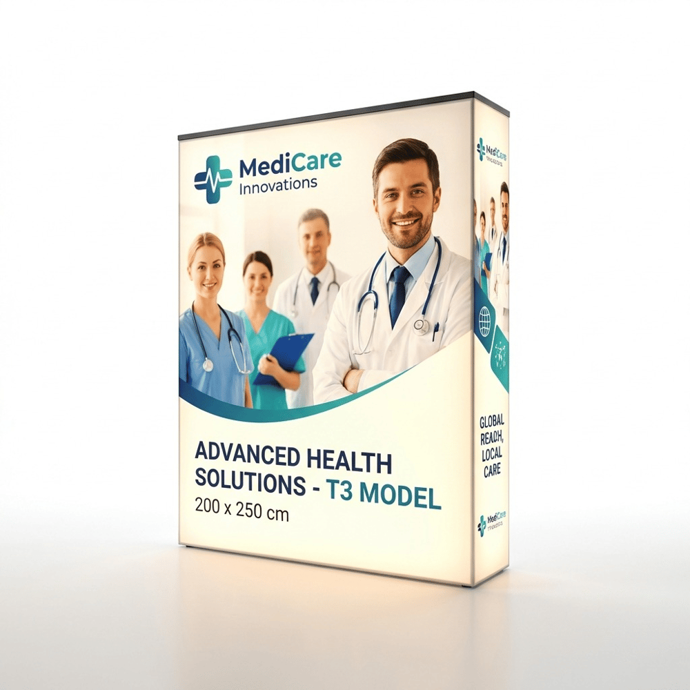 T3 Modüler Lightbox 200×250 cm - Perspektif Görünüm