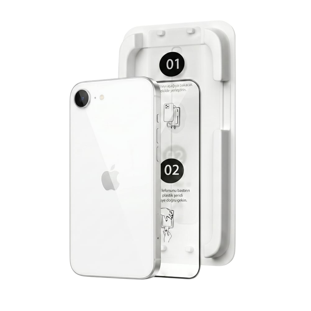 Fulltech MagicBox iPhone17e/16e/14/13Pro/13 Premium Tempered Glass Aparatlı Ekran Koruyucu - Clear