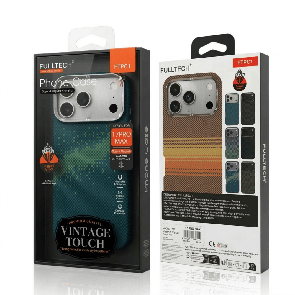 Fulltech PC1 iPhone 17 Pro Max Magsafe Karbon Tasarım Kılıf - Star Sky