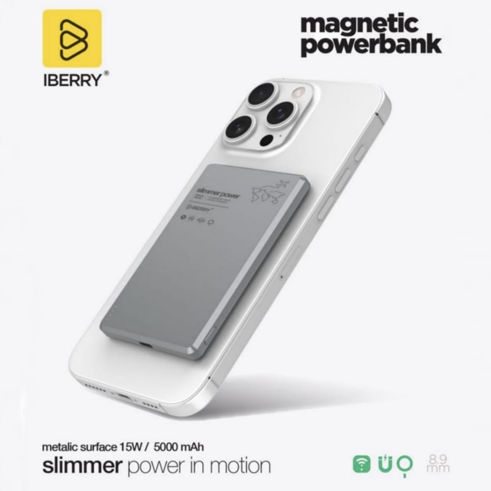 iBerry Wim25G 5.000 mAh 15W Çıkışlı Powerbank - Gri