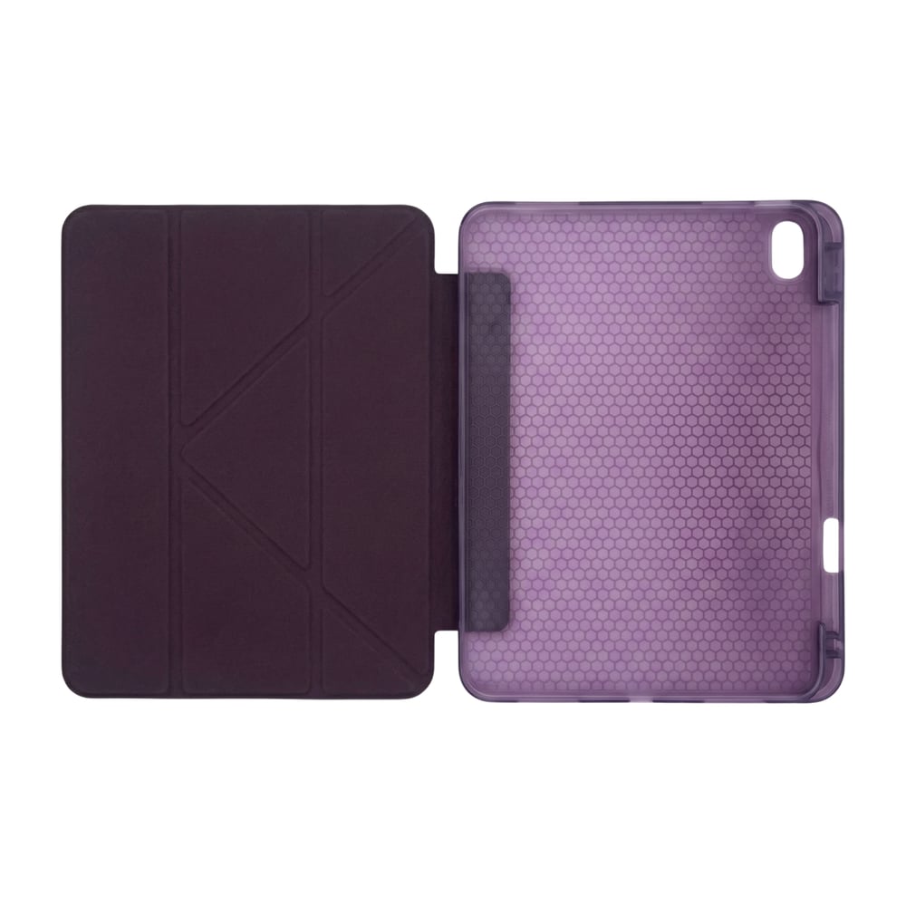PS iPad A16 / 10.9 (10. nesil) Tri Folding Standlı Kılıf - Damson